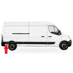 RENAULT MASTER III/MOV 2010.02-* FRISO PAINEL LATERAL TRAS DIREITO COM FURO PISCA CAVA RODA TRAS (LONGA)