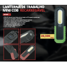 LANTERNA DE TRABALHO MINI COB RECARREGÁVEL
