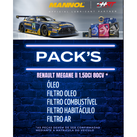 Pack Revisão Económica Renault Mégane II 1.5 DCI 80cv | Manutenção