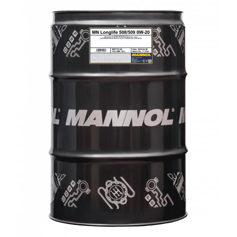 MANNOL 7722 Longlife OEM 508/509 0W20 60L