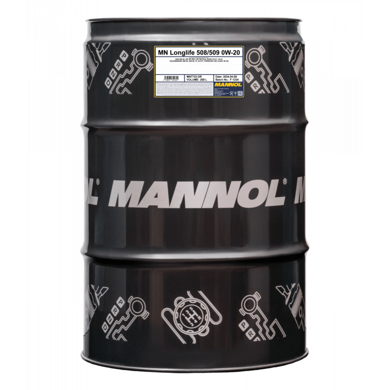 MANNOL 7722 Longlife OEM 508/509 0W20 208L