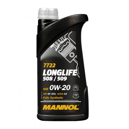 MANNOL 7722 Longlife OEM 508/509 0W20 1L