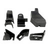 NISSAN QASHQAI 2013.11-* KIT REPARAÇÃO FAROL DIREITO (6PCS - SUPORTES)
