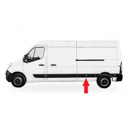 RENAULT MASTER III/MOV 2010.02-* FRISO PAINEL LATERAL ESQUERDO MEIO/TRÁS COM FURO PISCA (LONGA)