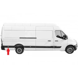 RENAULT MASTER III/MOV 2010.02-* FRISO PAINEL LATERAL DIREITO TRÁS COM FURO PISCA (MEDIA/LONGA)