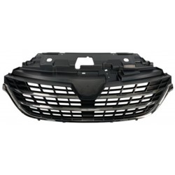 RENAULT TRAFIC III 2019.06-* GRELHA PRETA COM ARO INFERIOR CROMADO+FRISOS CROMADOS