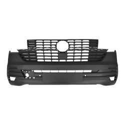 VW TRANSPORTER T6.1 2019.07-* PARA-CHOQUES FRENTE PRETO COM GRELHA SUPERIOR COM FURO SENSOR