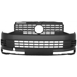 VW TRANSPORTER 16-* PARA-CHOQUES FRENTE PRETO COM GRELHA SUPERIOR